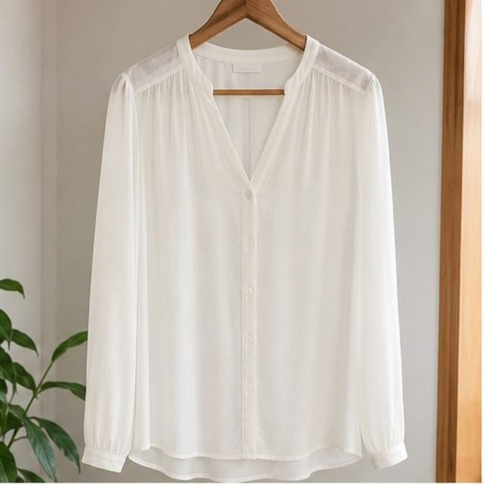 Ivory Lace Trim Top